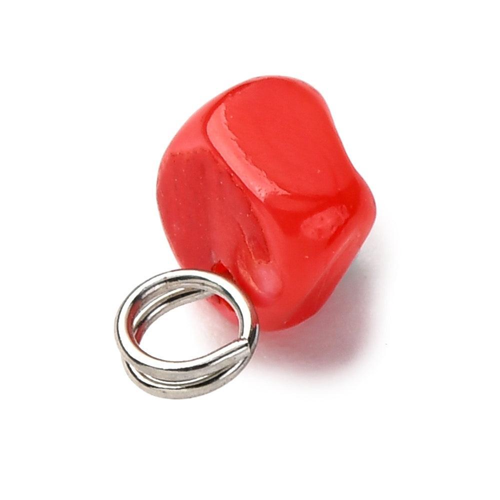 Bedel Zoetwater Schelp Nugget met Ringetje 8–6mm – per stuk-bedels-Kraaltjes van Renate