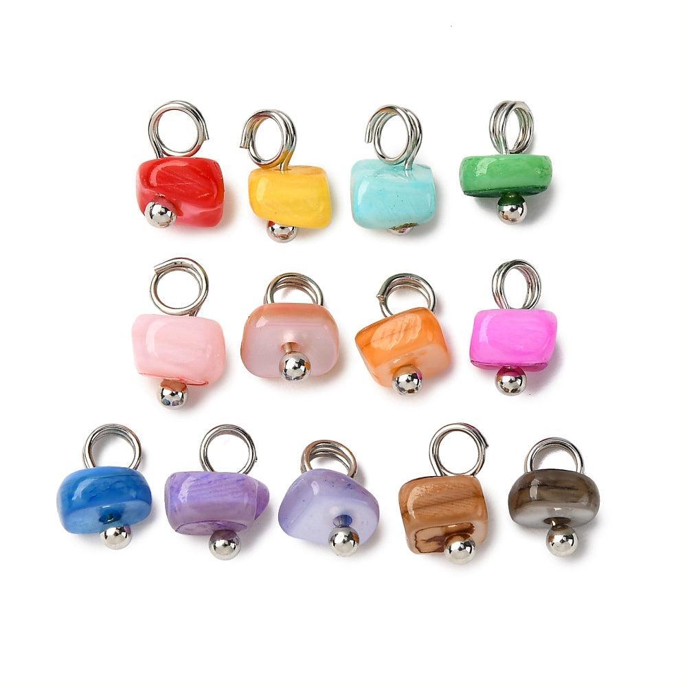 Bedel Zoetwater Schelp Nugget met Ringetje 8–6mm – per stuk-bedels-Kraaltjes van Renate