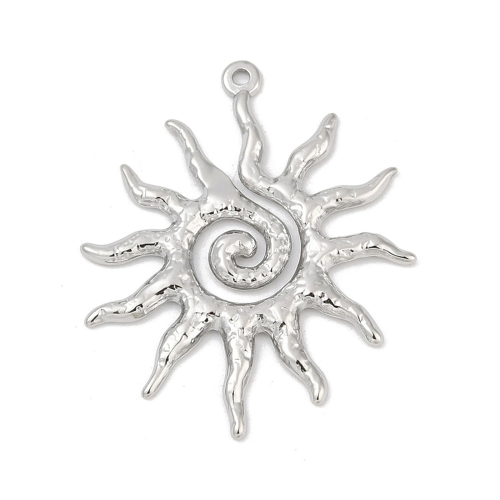 Bedel Zon RVS Zilver 41mm - per stuk-Bedels-Kraaltjes van Renate