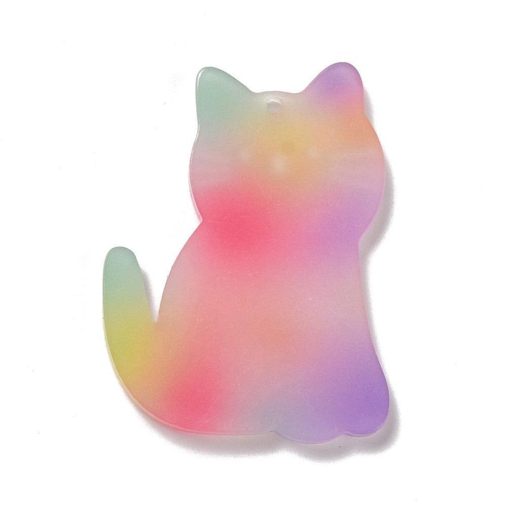 Bedel acryl Kat Multicolor 38mm - per stuk-Kralen-Kraaltjes van Renate