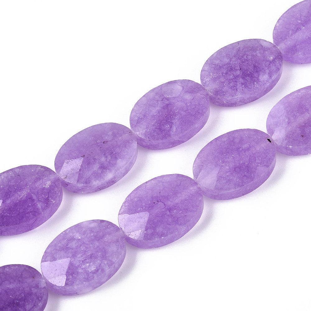 Bedel amethyst ovaal faceted 18mm- per stuk-Kralen-Kraaltjes van Renate