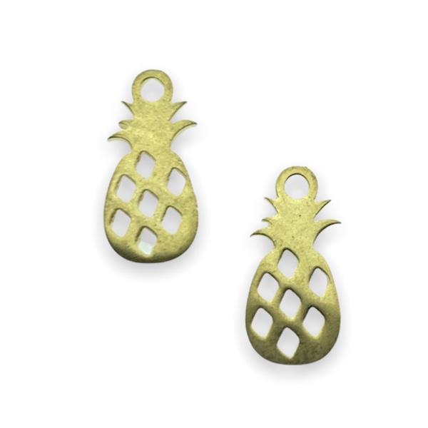Bedel ananas RVS goud 12x6mm-Kraaltjes van Renate