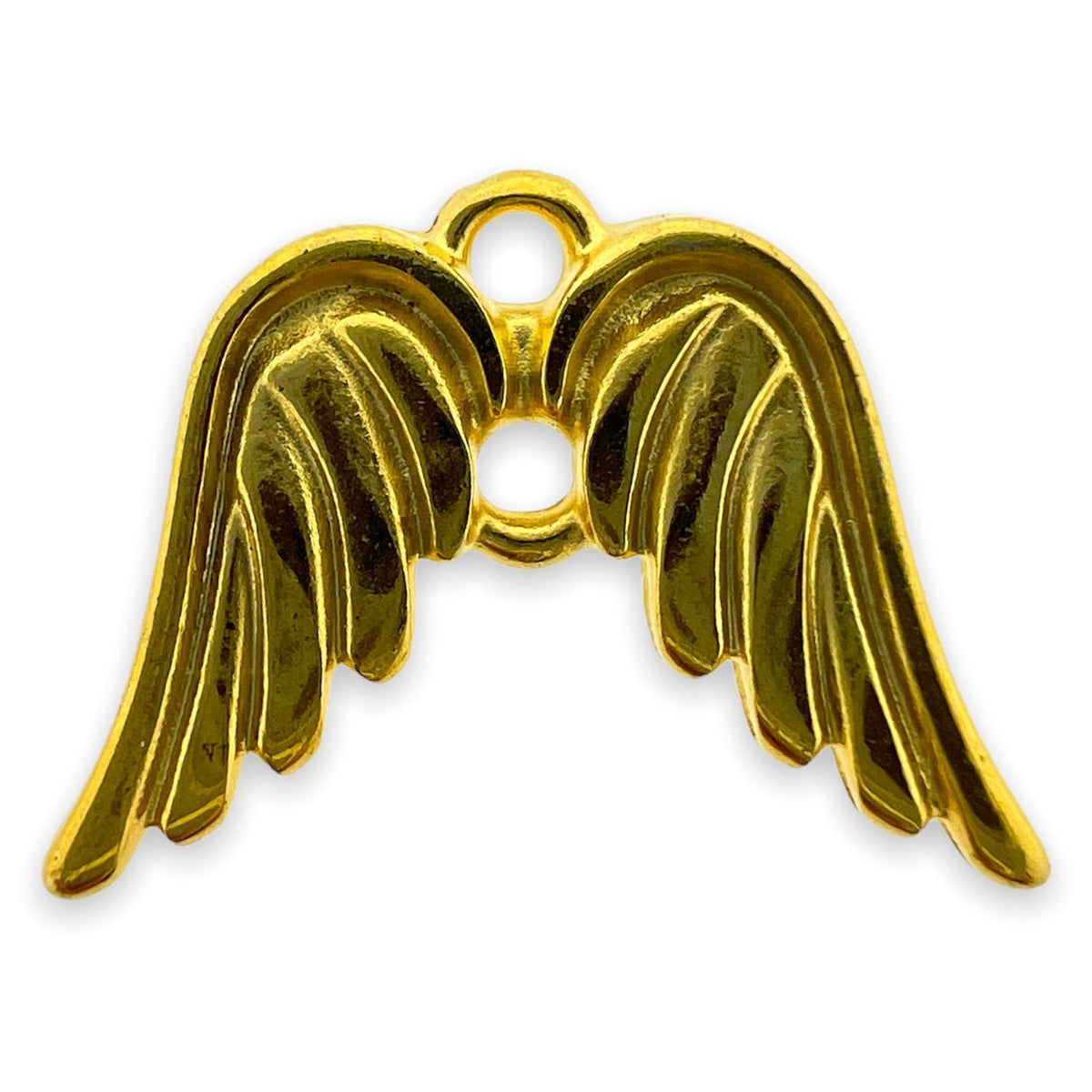 Bedel angel wings Goud 24K DQ 12x17mm-bedels-Kraaltjes van Renate