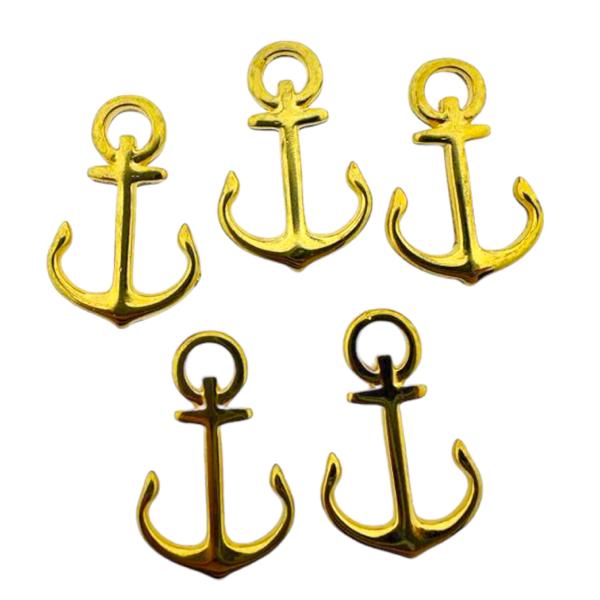 Bedel anker Goud DQ 15x20mm-bedels-Kraaltjes van Renate