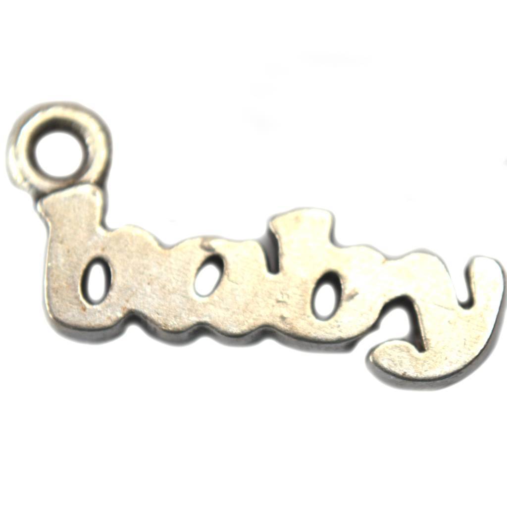 Bedel baby metaal zilver DQ 11x23mm-Kraaltjes van Renate