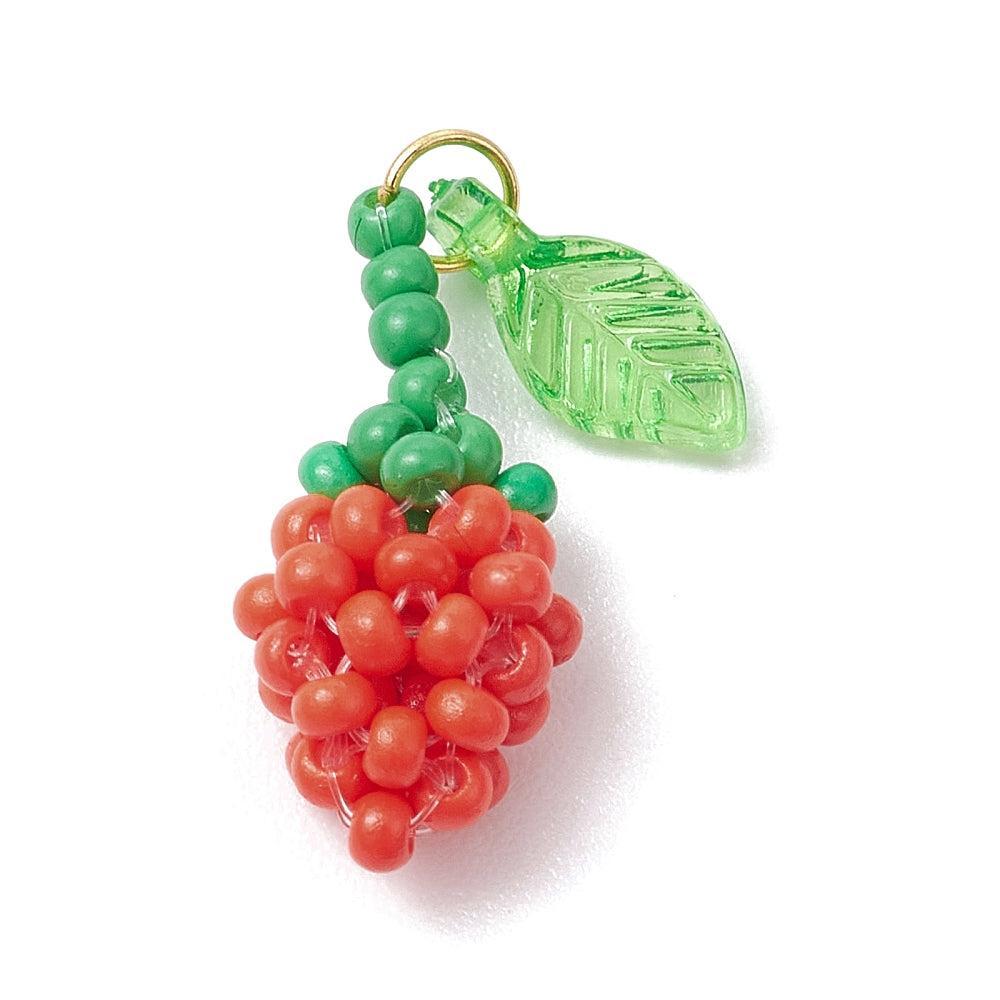 Bedel beads aardbei RVS 18K Goud 18mm - per stuk-bedels-Kraaltjes van Renate