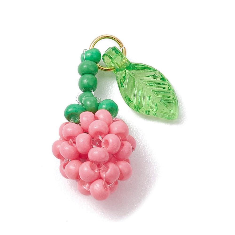 Bedel beads framboos RVS 18K Goud 18mm - per stuk-bedels-Kraaltjes van Renate