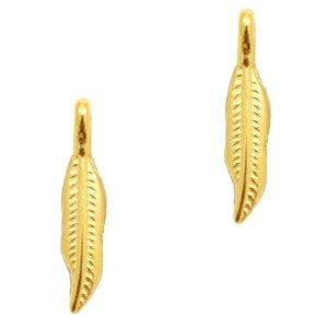 Bedel blaadje Goud DQ 18x4mm-Kraaltjes van Renate