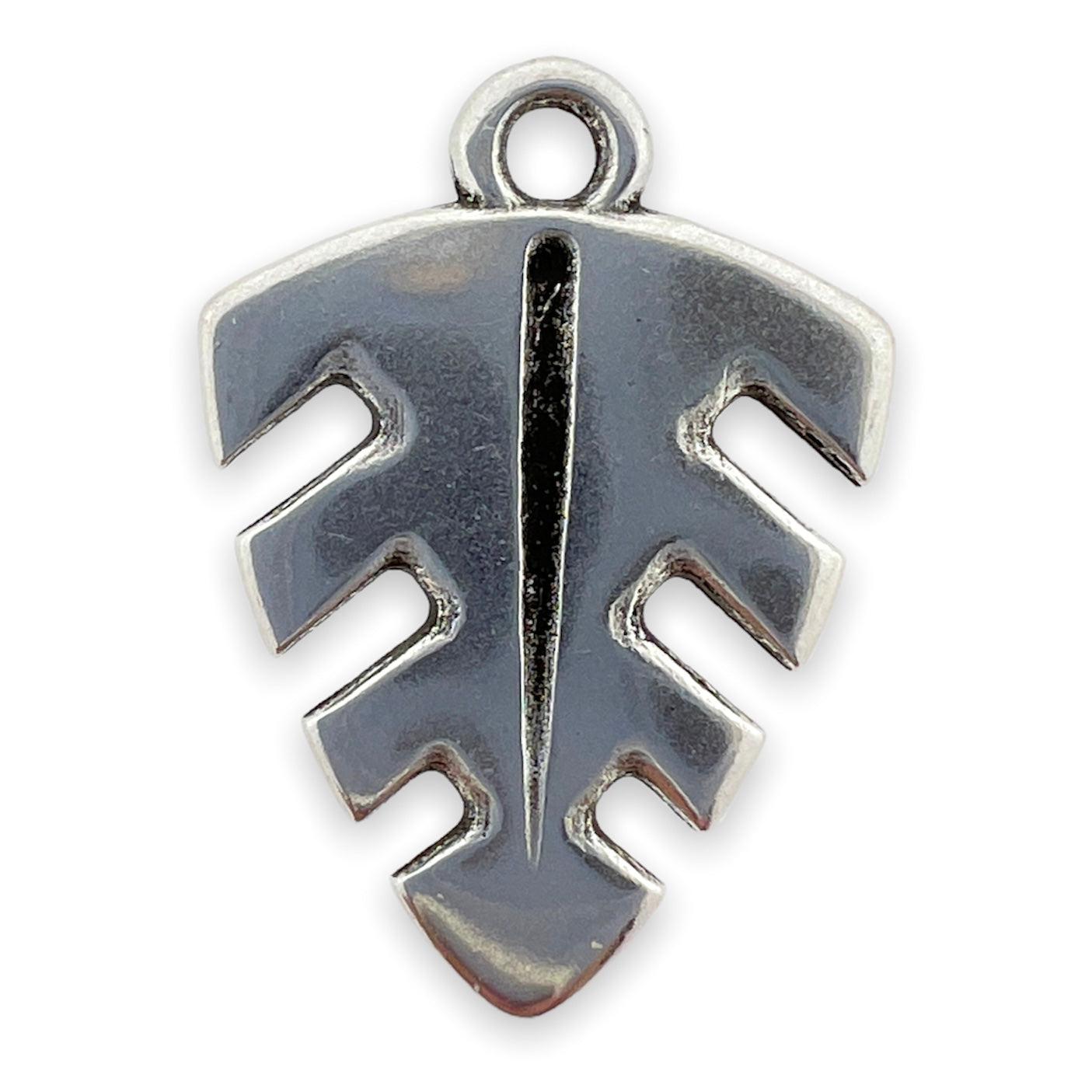 Bedel blad Zilver DQ 13x17mm-bedels-Kraaltjes van Renate