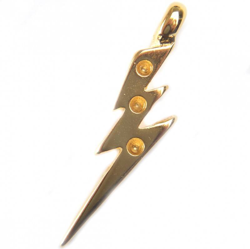 Bedel bliksem metaal goud DQ 45x11mm-Kraaltjes van Renate