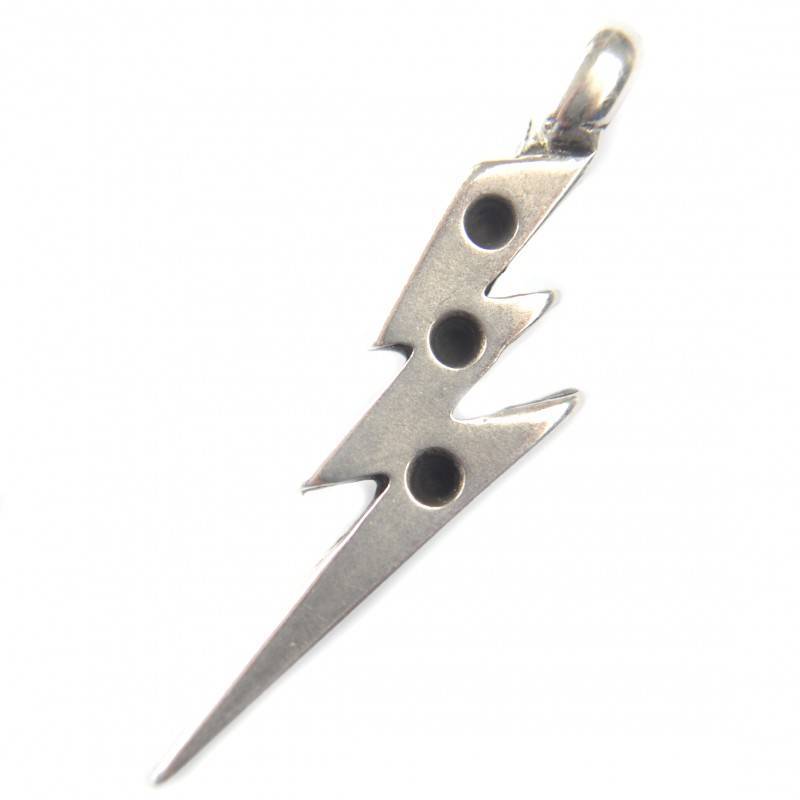 Bedel bliksem metaal zilver DQ 45x11mm-Kraaltjes van Renate