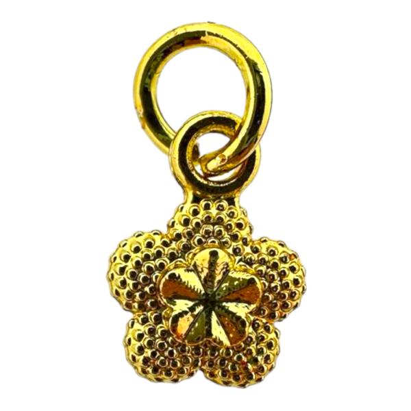 Bedel bloem Gold plated 11x7mm-bedels-Kraaltjes van Renate