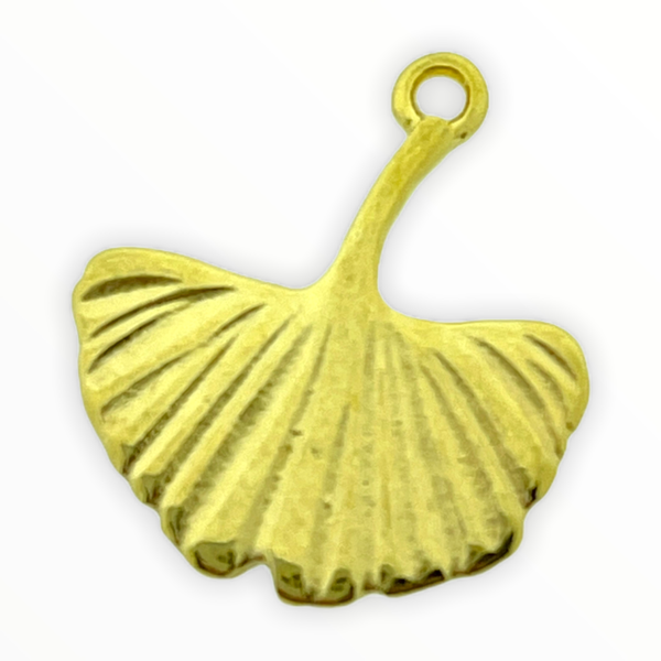 Bedel bloem blad Goud 24kr DQ 17x19mm-Kraaltjes van Renate