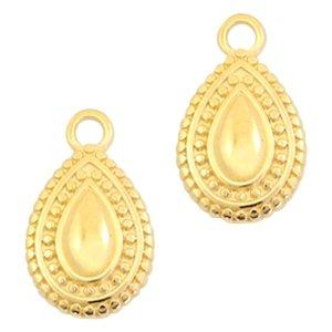Bedel boho druppel Goud DQ 10x16mm-Kraaltjes van Renate