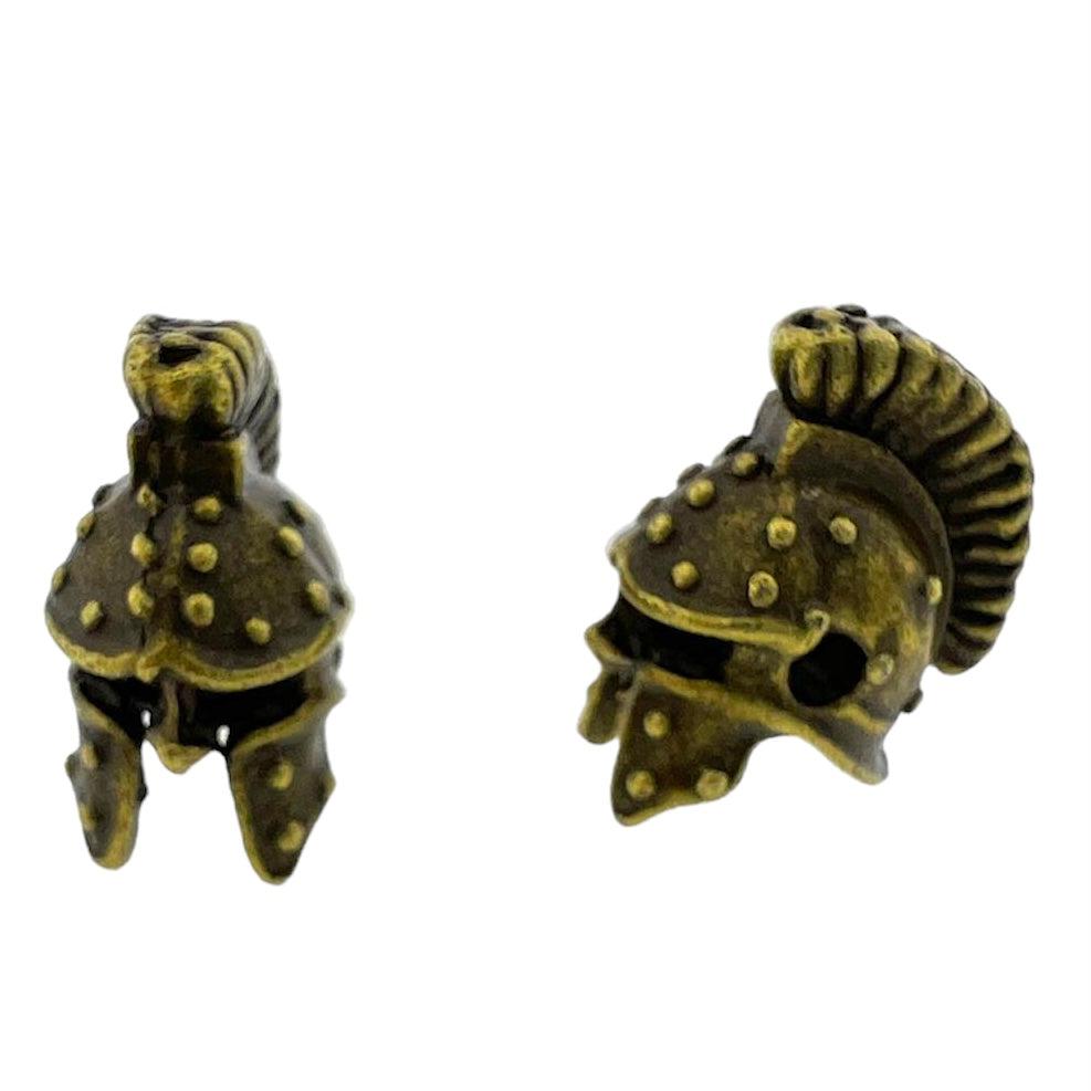 Bedel brons helm 15x8mm- per stuk-bedels-Kraaltjes van Renate