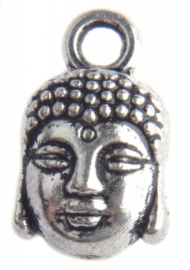 Bedel buddha Zilver 15mm - 3 stuks-Kraaltjes van Renate