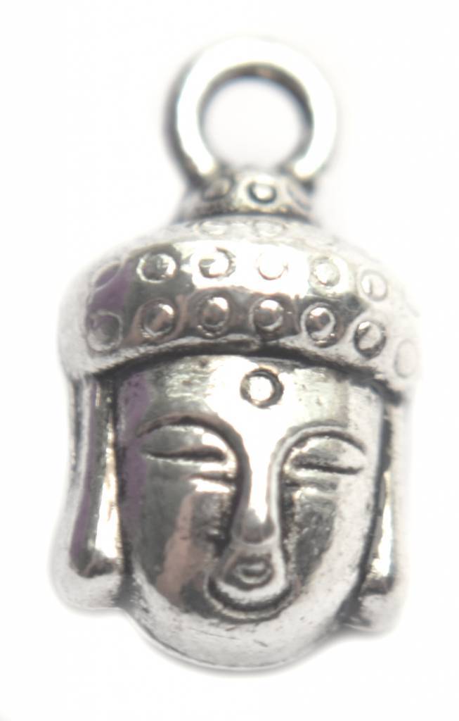 Bedel buddha zilver 14mm - 3st-Kraaltjes van Renate
