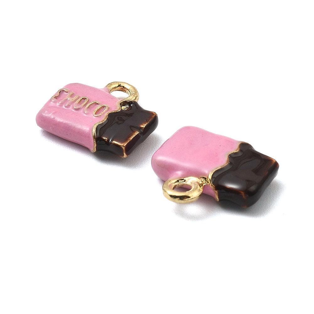 Bedel chocolade Mix 12x13x3.5mm- per Stuk-bedels-Kraaltjes van Renate