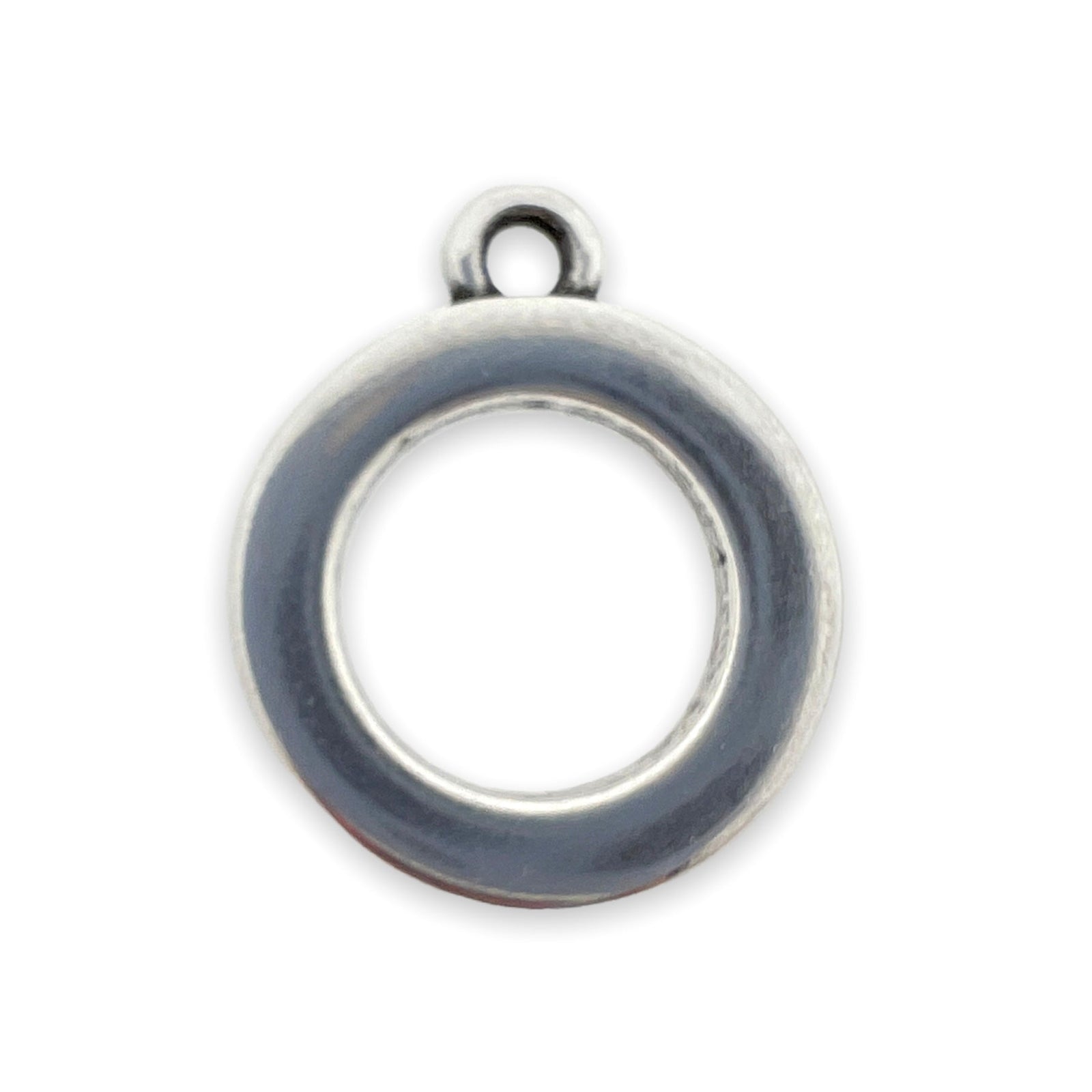 Bedel cirkel Zilver DQ 14x17mm-bedels-Kraaltjes van Renate