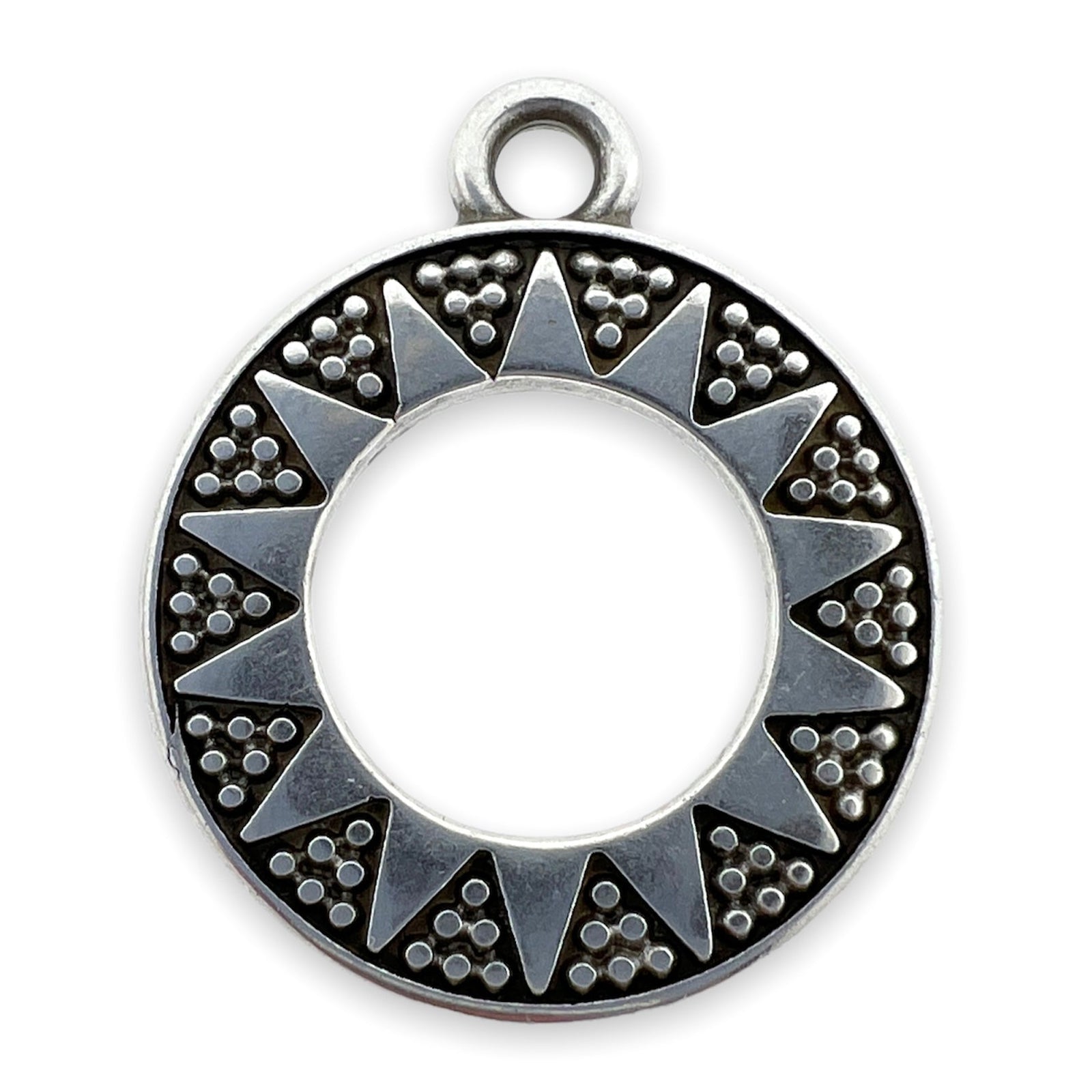 Bedel cirkel Zilver DQ 20x24mm-bedels-Kraaltjes van Renate