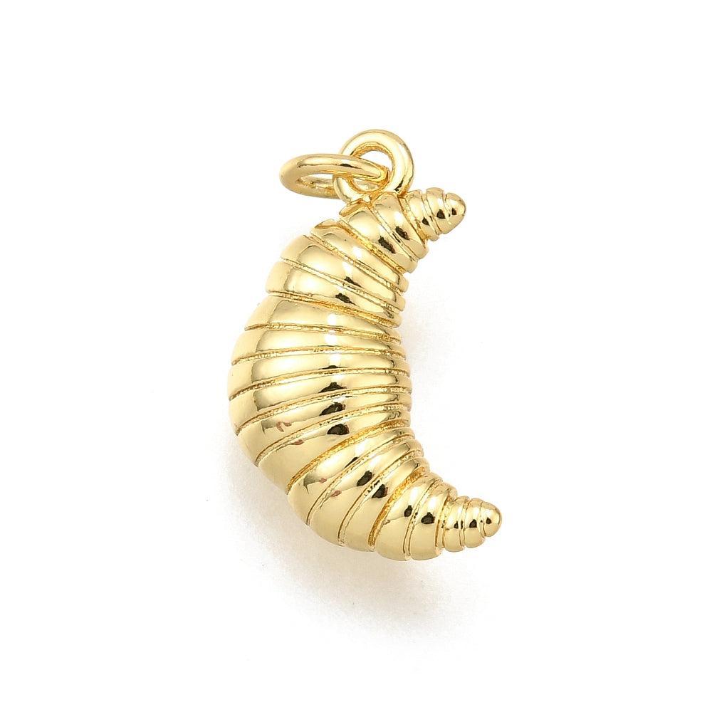 Bedel croissant RVS 18K Goud 17mm - per stuk-bedels-Kraaltjes van Renate