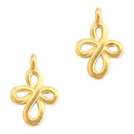 Bedel double infinity Goud DQ 12x8mm-bedels-Kraaltjes van Renate