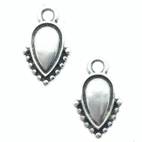 Bedel druppel mini Zilver DQ 8x13mm-Kraaltjes van Renate