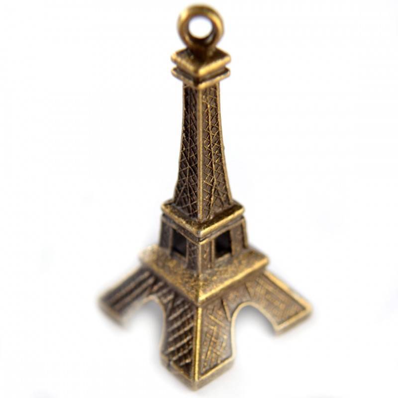 Bedel eiffeltoren metaal brons 47x23mm-Kraaltjes van Renate