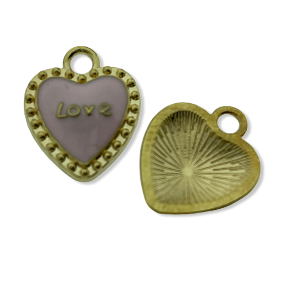 Bedel hart roze goud 16x13mm-Kraaltjes van Renate