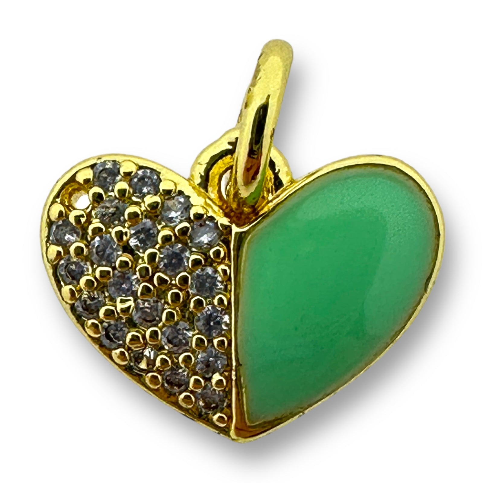 Bedel emaille hartje 18K gold plated 10x12mm-bedels-Kraaltjes van Renate