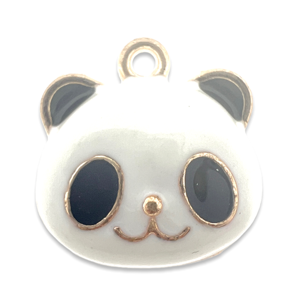 Bedel emaille panda goud 18mm-bedels-Kraaltjes van Renate