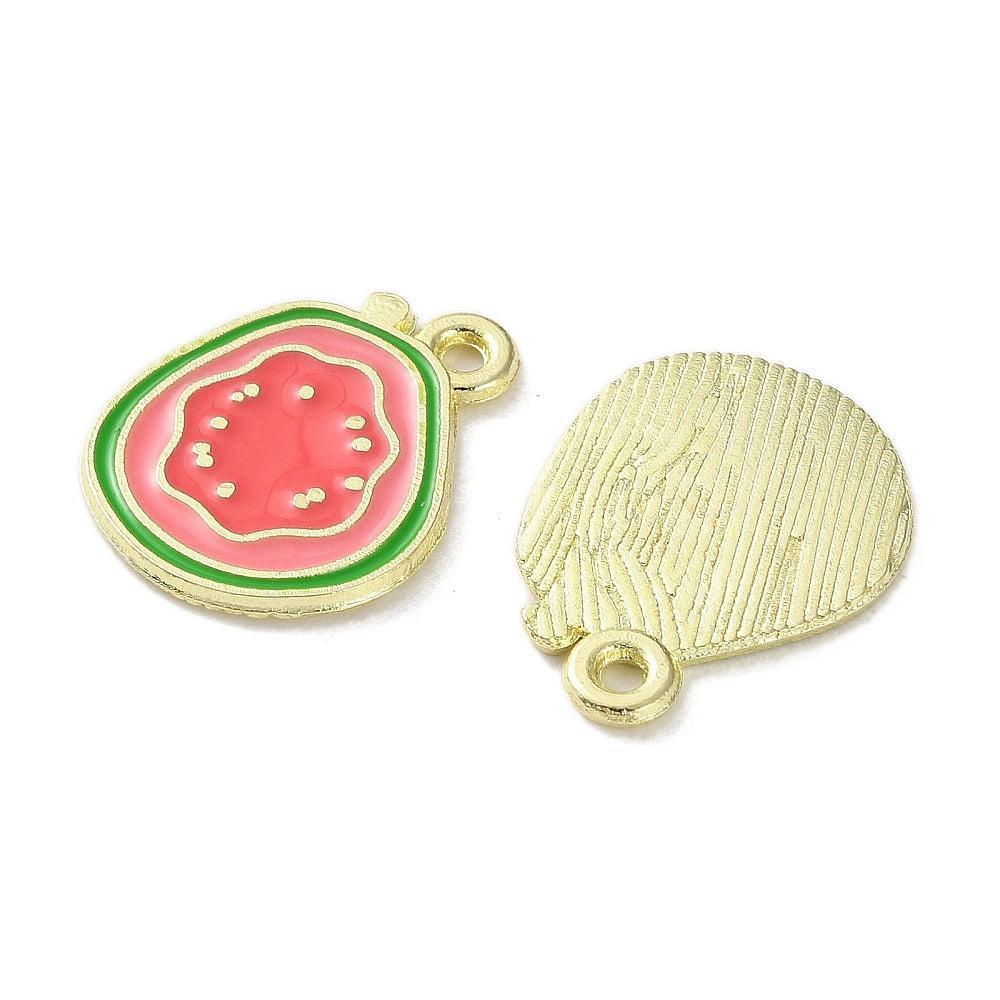 Bedel emaille watermeloen goud 16mm- per stuk-bedels-Kraaltjes van Renate