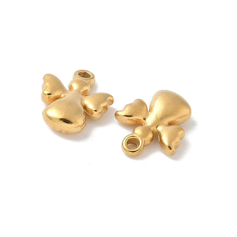 Bedel engeltje 18K RVS goud 13mm - per stuk-bedels-Kraaltjes van Renate