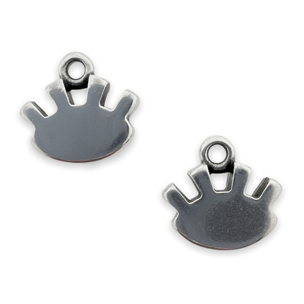 Bedel evil eye Zilver DQ 12x11x4mm-bedels-Kraaltjes van Renate