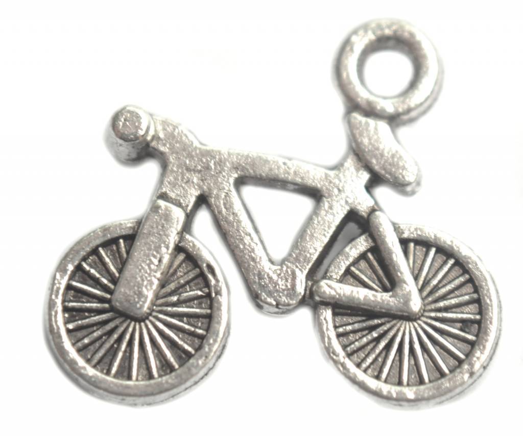 Bedel fiets zilver 16mm zilver - 10 stuks-Kraaltjes van Renate