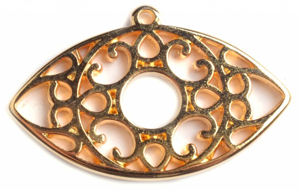 Bedel filigraan oog Goud DQ 32x20mm-Kraaltjes van Renate