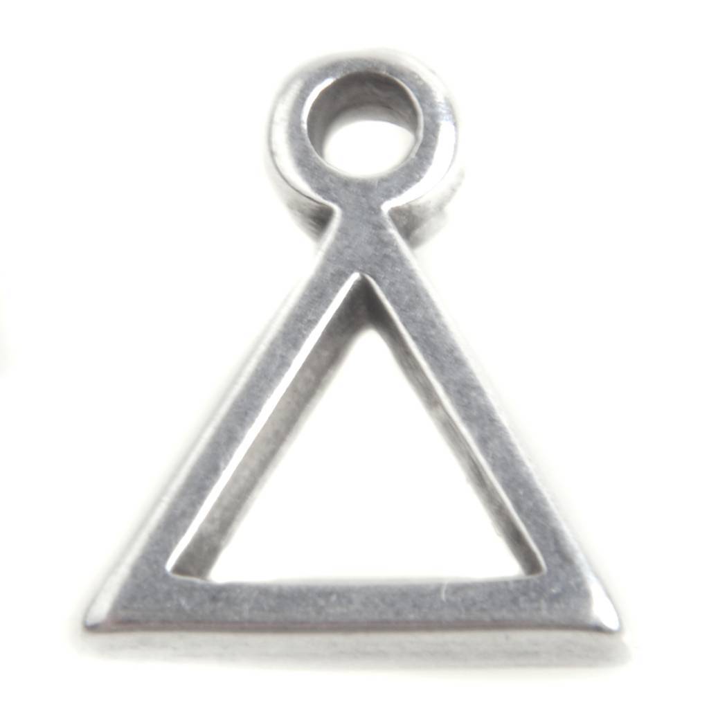 Bedel geo driehoek Zilver DQ 9x11mm-Kraaltjes van Renate