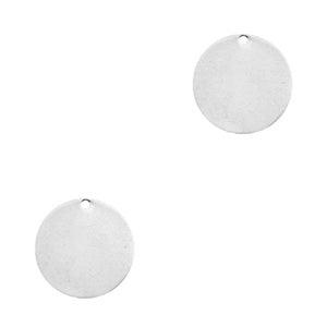 Bedel glad muntje zilver DQ 10mm-bedels-Kraaltjes van Renate