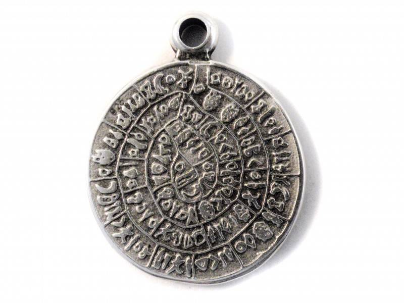 Bedel griekse munt metaal zilver DQ 33x28mm-Kraaltjes van Renate