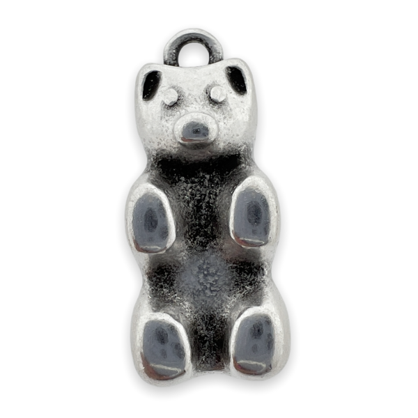 Bedel gummybear Zilver DQ 10x21mm-bedels-Kraaltjes van Renate