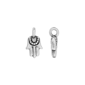Bedel hamsa hand RVS zilver 12mm- per stuk-bedels-Kraaltjes van Renate