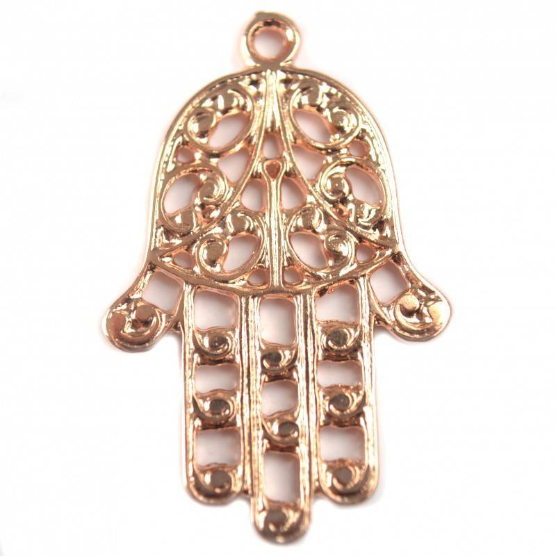 Bedel hand metaal roségoud DQ 36x23mm-Kraaltjes van Renate