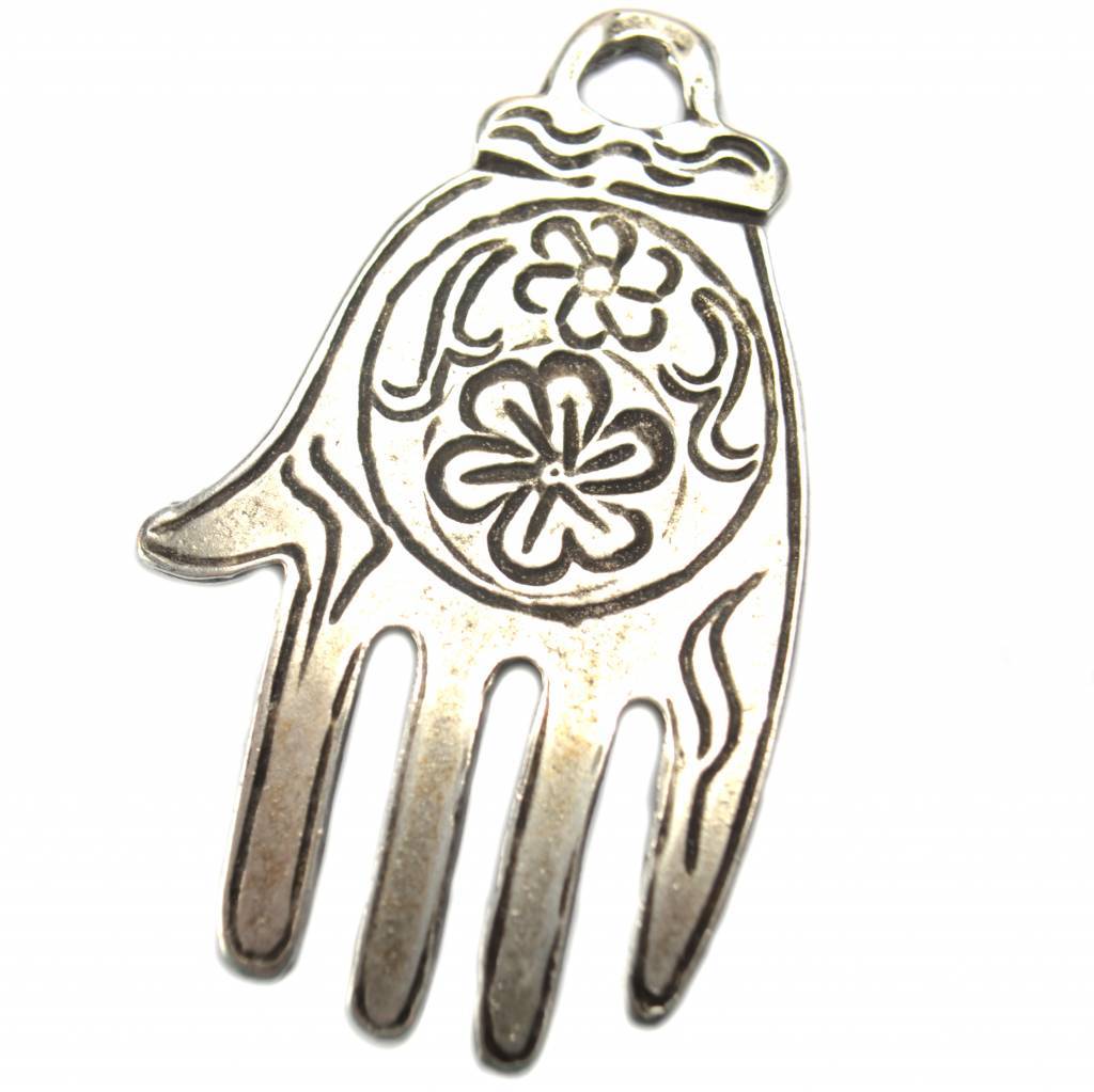 Bedel hand metaal zilver DQ 50mm-Kraaltjes van Renate