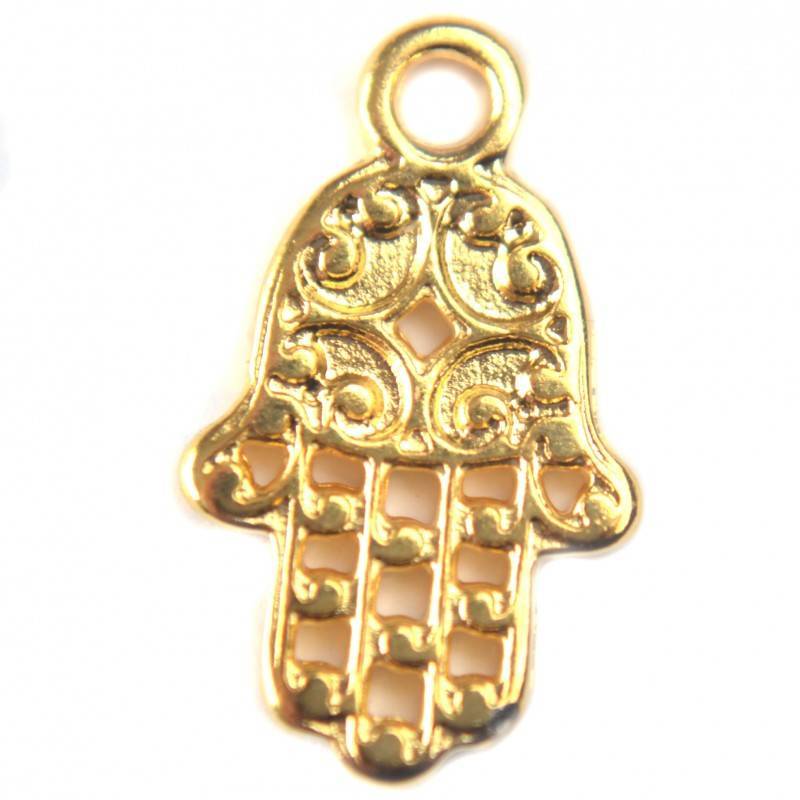 Bedel handje metaal goud DQ 9x15mm-Kraaltjes van Renate