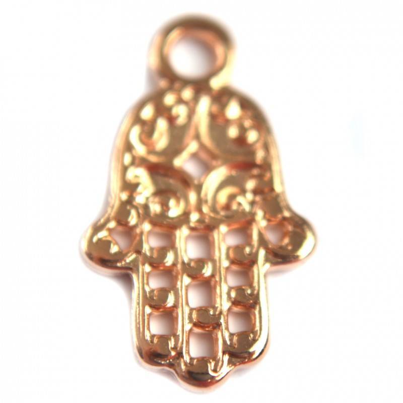 Bedel handje metaal roségoud DQ 9x15mm-Kraaltjes van Renate