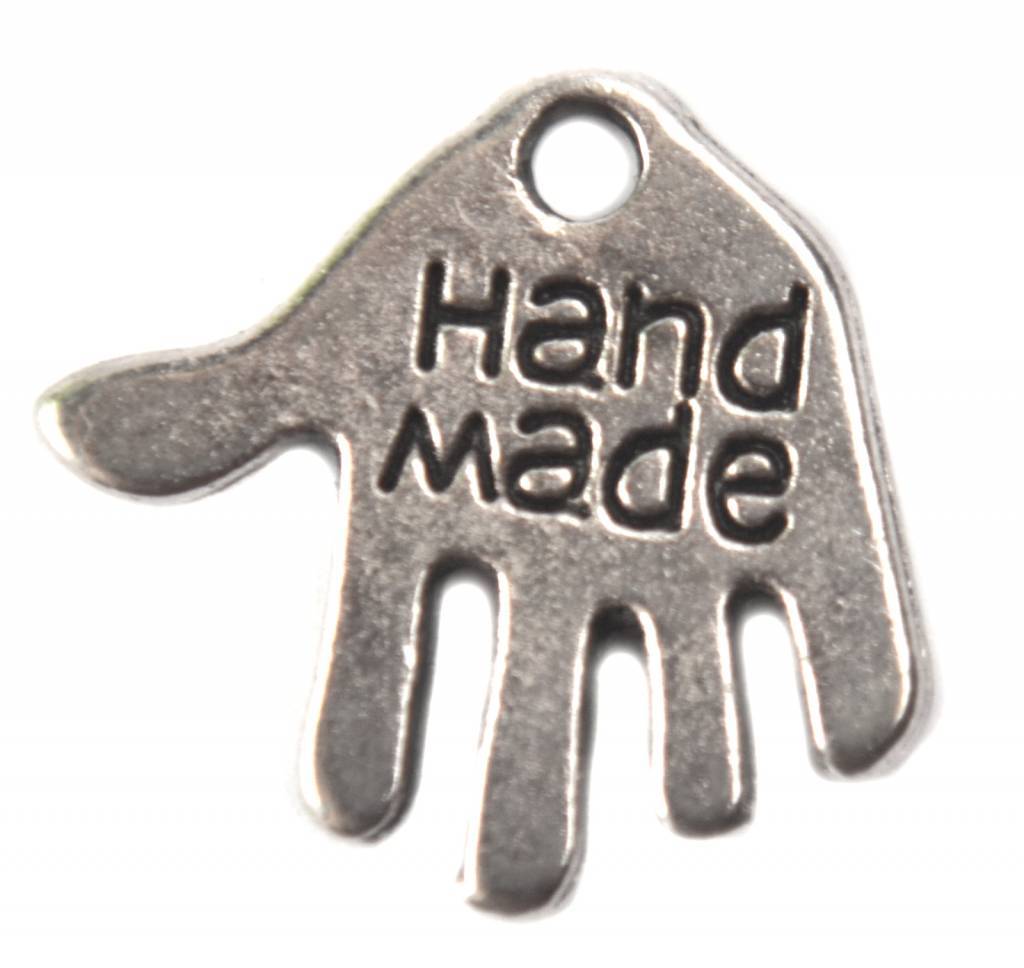 Bedel 'handmade' zilver 13mm - 12 stuks-Kraaltjes van Renate