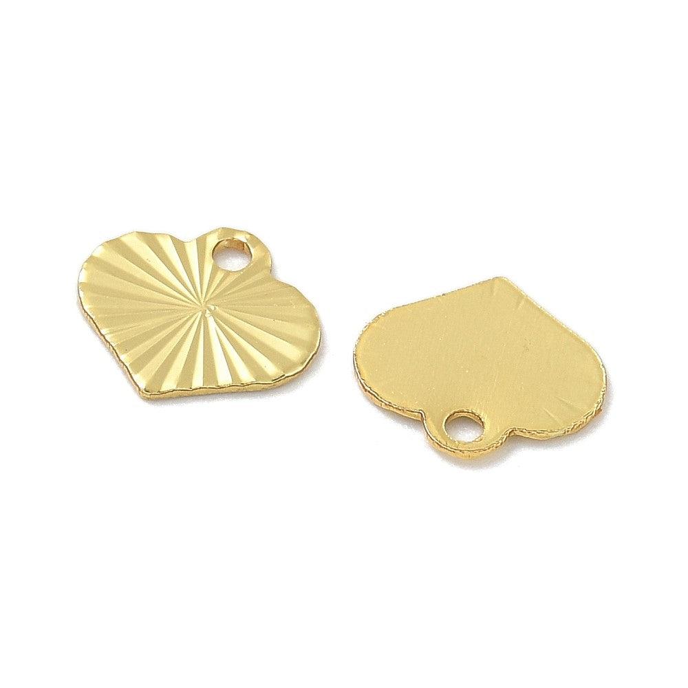 Bedel hart 18K Gold plated 7mm - per stuk-bedels-Kraaltjes van Renate