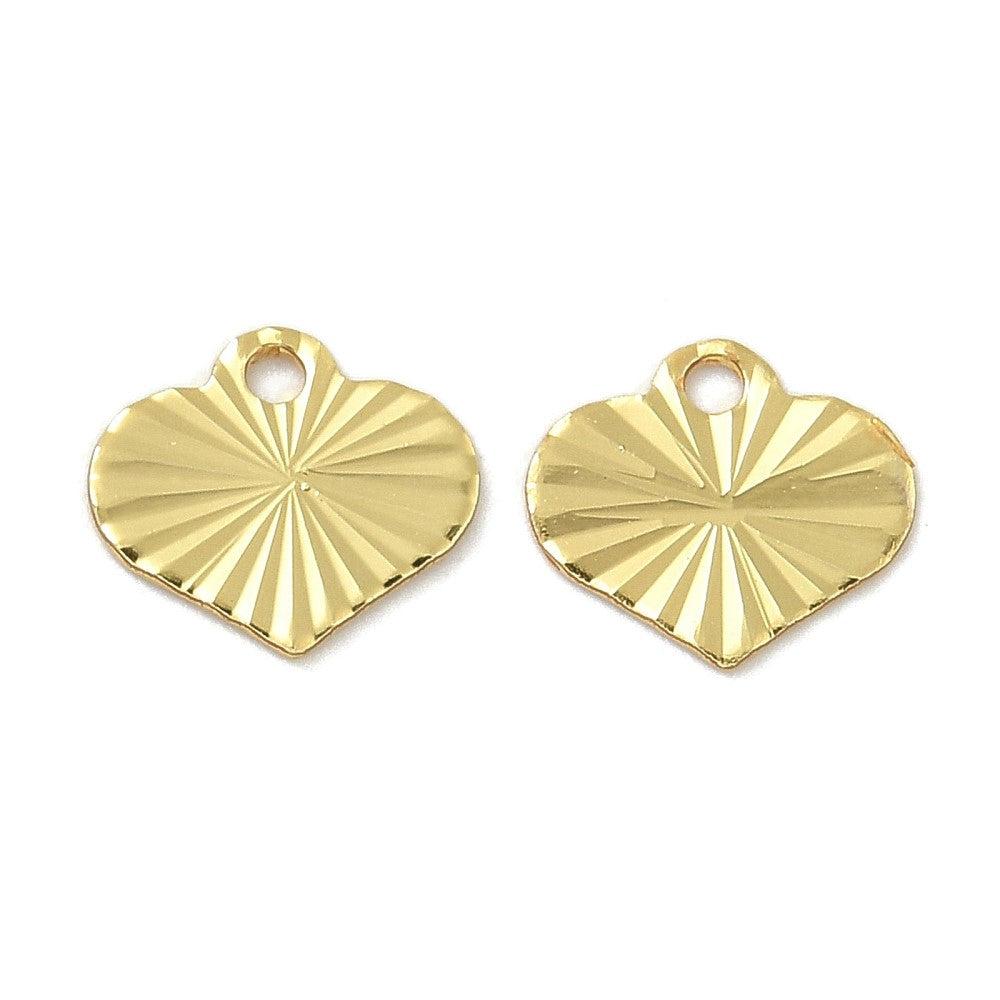 Bedel hart 18K Gold plated 7mm - per stuk-bedels-Kraaltjes van Renate