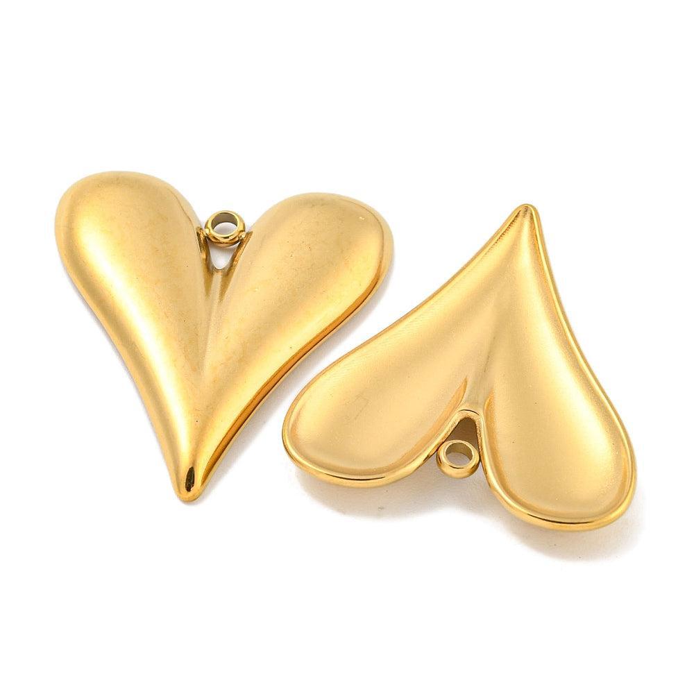 Bedel hart RVS 18K goud 29mm- per stuk-Kralen-Kraaltjes van Renate