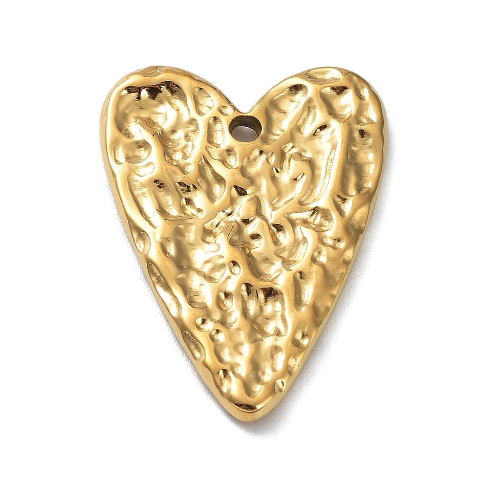 Bedel hart Stainless steel 18K gold 26mm-bedels-Kraaltjes van Renate